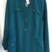WOMANS JOAN RIVERS MILITARY CADET JACKET TURQUOISE NWT 2X