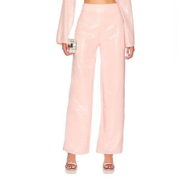 Lovers and Friends Champagne Pink Leighton Sequin Pant Size Medium MSRP 248.00