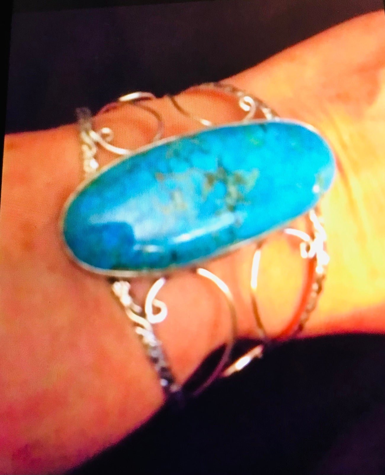 925 Sterling Silver Turquoise Cuff Bracelet