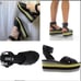 Steve Madden leather platform sandal colorblock shoes leather shoes ankle strap