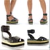 Steve Madden leather platform sandal colorblock shoes leather shoes ankle strap