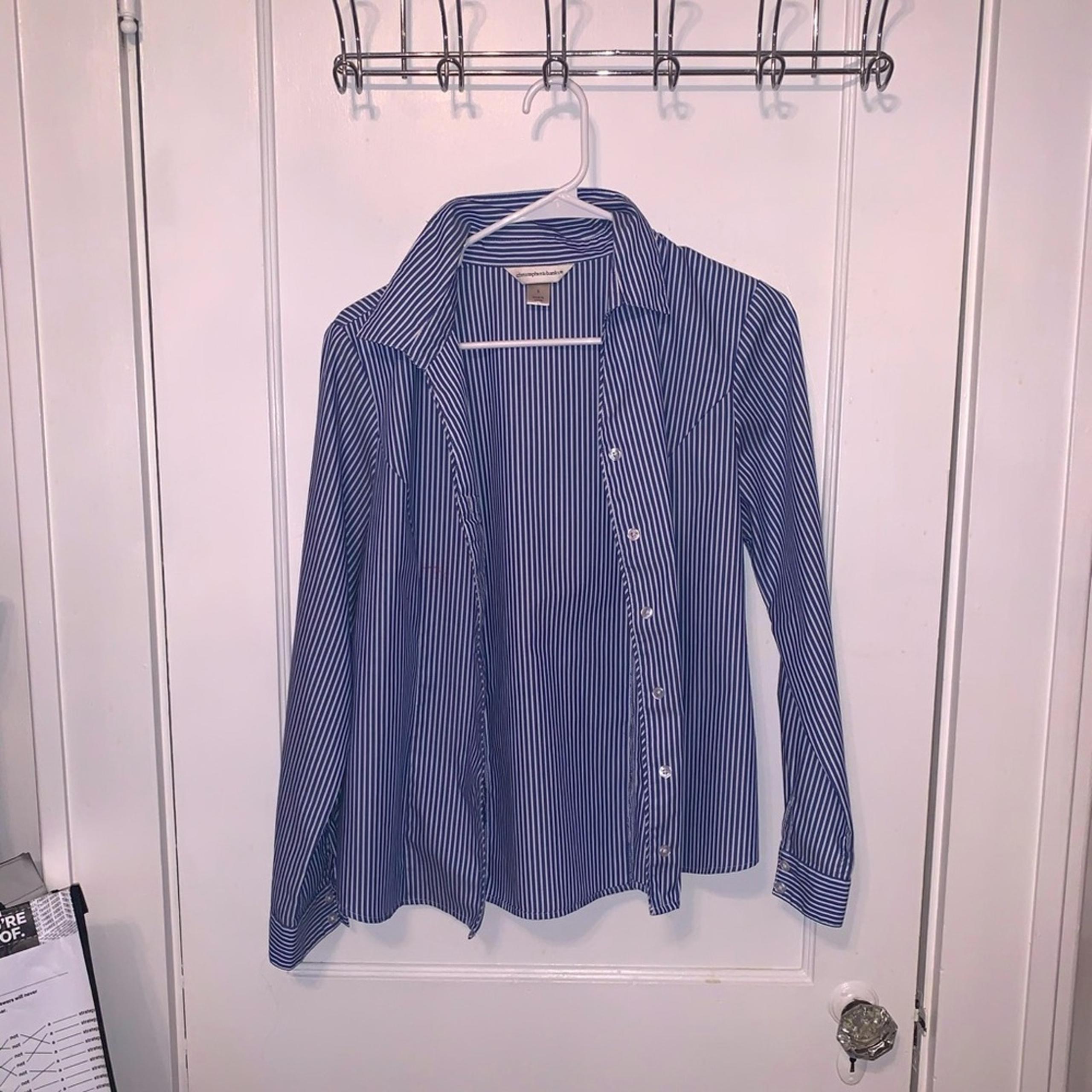Christopher and Banks striped button up blouse size S