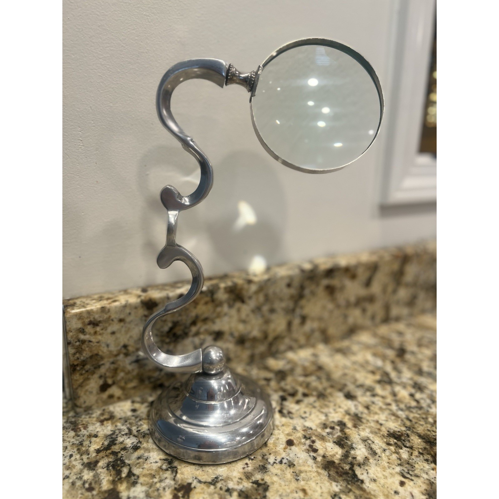 Vintage 12 Table Magnifine Glass Harry Potter Silver