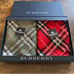 Brand New★BURBERRY★2-Piece Towel Handkerchiefs, Nova Check, Red, Khaki