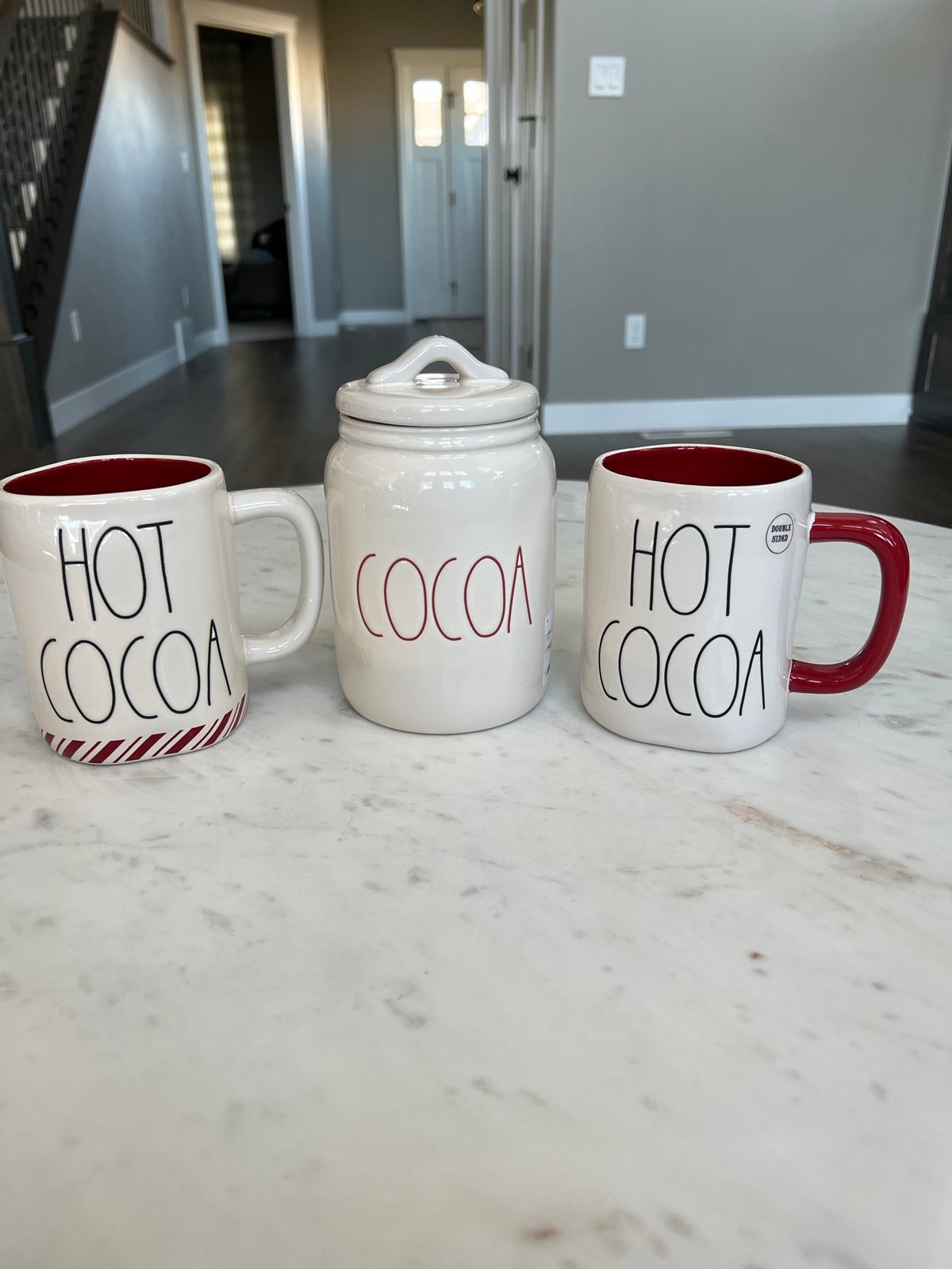 NWT Rae Dunn COCOA Canister and Mugs - SO sweet!