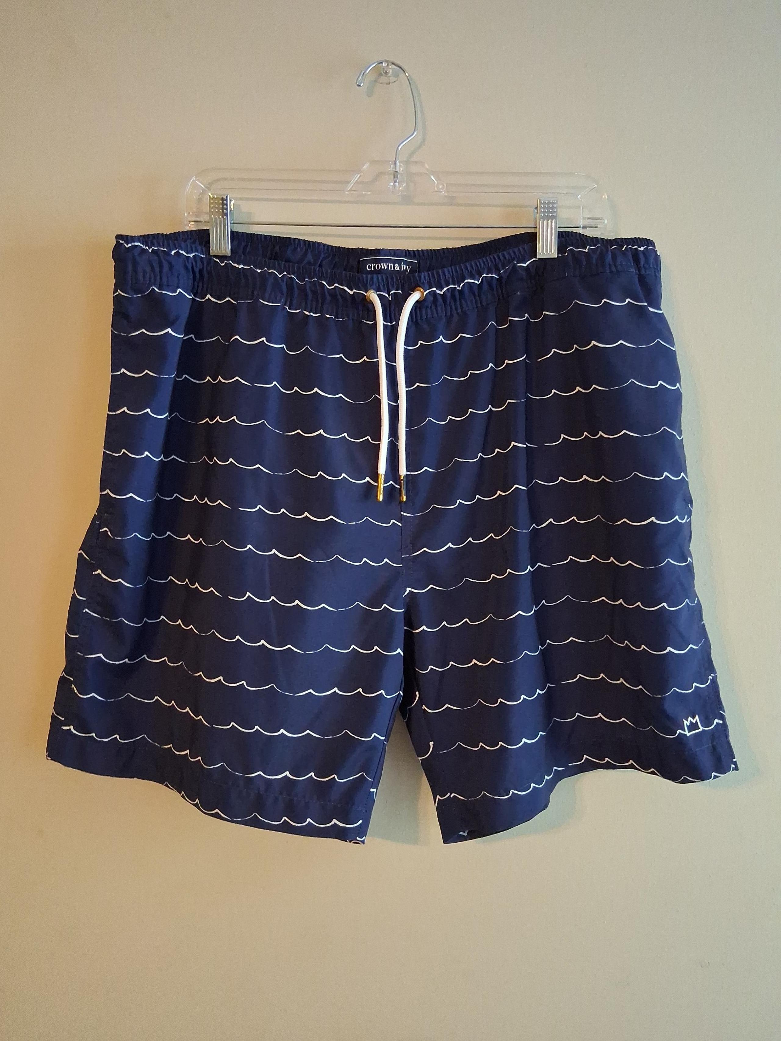 Mens blue Crown & ivy swim shorts size XL