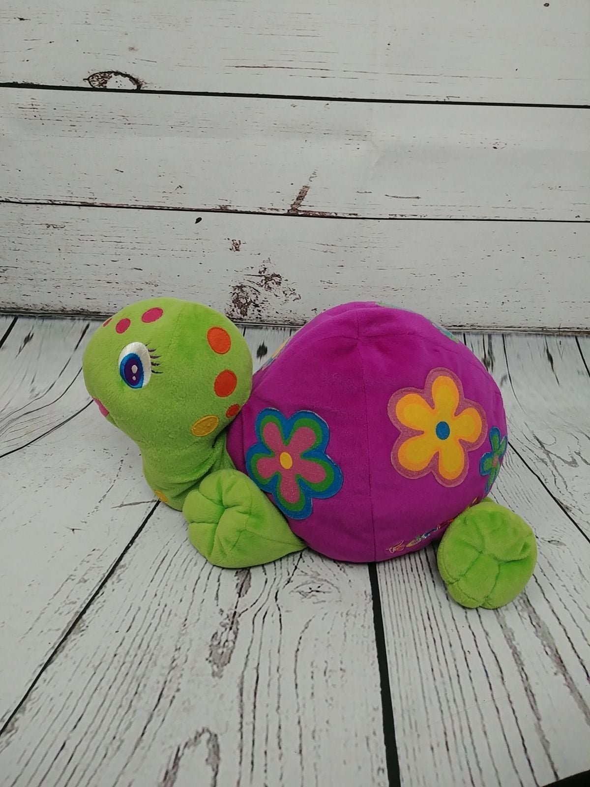 Vtg Lisa Frank Peekaboo Plush Turtle