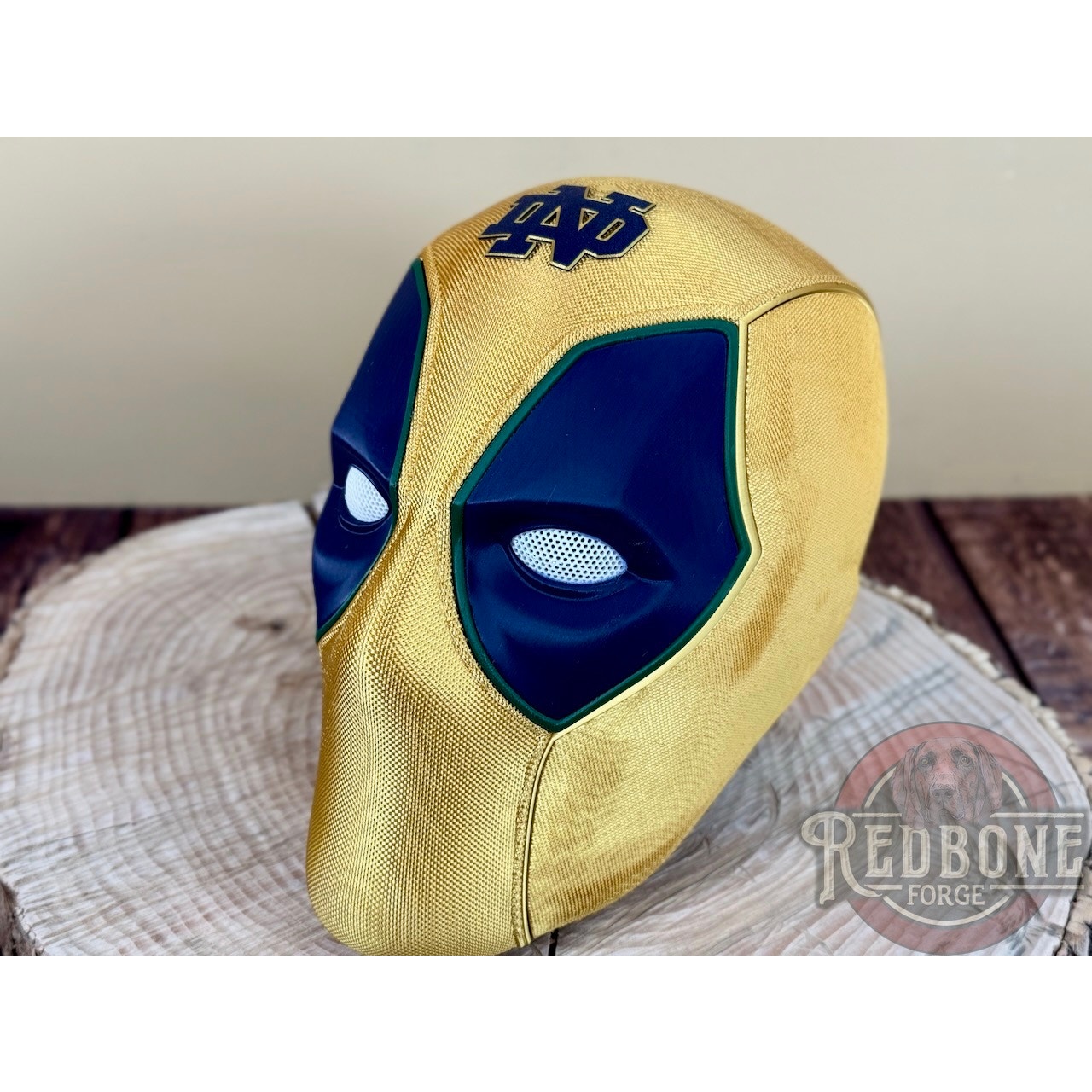 Ultimate Notre Dame Fan Deadpool Helmet 4 Man Cave, Game Day Wearable
