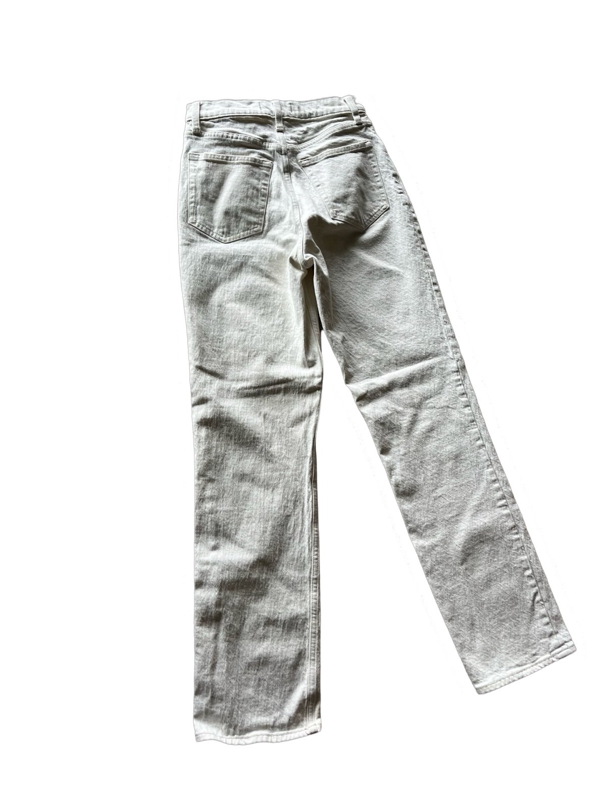 Abercrombie ivory Women’s 90s straight leg Ultra high rise Jeans white denim 26