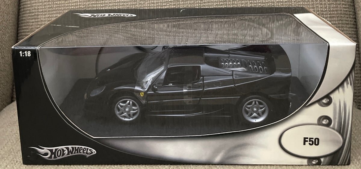 Hot Wheels Ferrari F50 Black 1:18