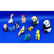Vintage 1960's Amigurumi Dollhouse Miniatures Small Crochet Lot of 11