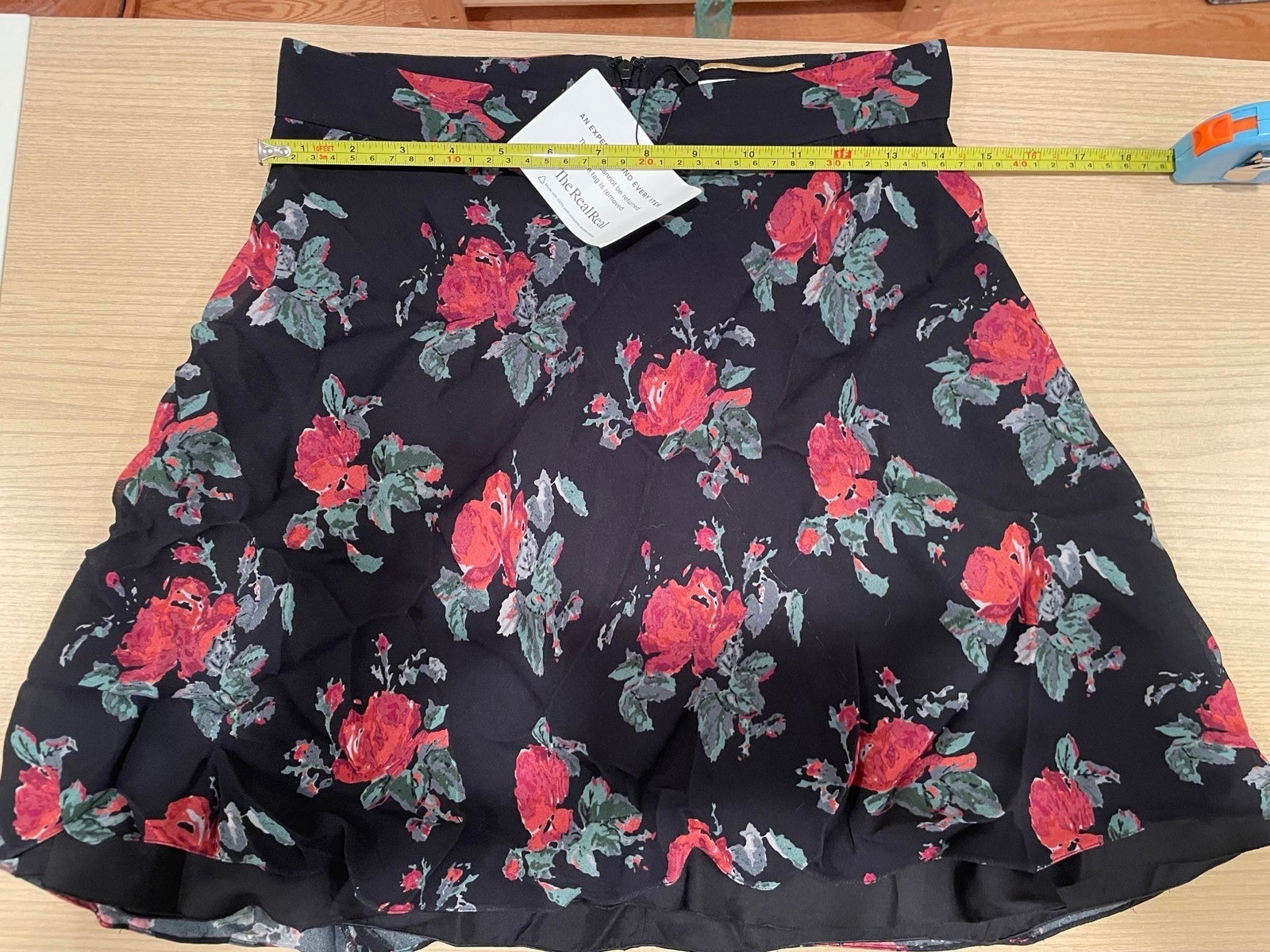 SAINT LAURENT Paris Abba Donna mid length Floral Print Mini Skirt