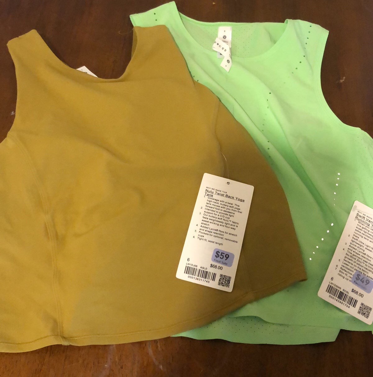 Another Lulu haul in store markdown! Nulu twist back yoga tank in