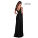 La Femme Women's Deep V-Neck Empire Waist Sleeveless Gown in Black Size 2 318