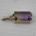 Antique 4 carat Ametrine emerald cut pendant 18 karat yellow gold