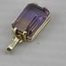 Antique 4 carat Ametrine emerald cut pendant 18 karat yellow gold