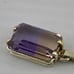 Antique 4 carat Ametrine emerald cut pendant 18 karat yellow gold