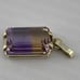 Antique 4 carat Ametrine emerald cut pendant 18 karat yellow gold