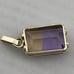 Antique 4 carat Ametrine emerald cut pendant 18 karat yellow gold