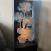 Vintage Fiber Optic Color Changing Purple Flowers Lamp.