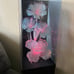 Vintage Fiber Optic Color Changing Purple Flowers Lamp.