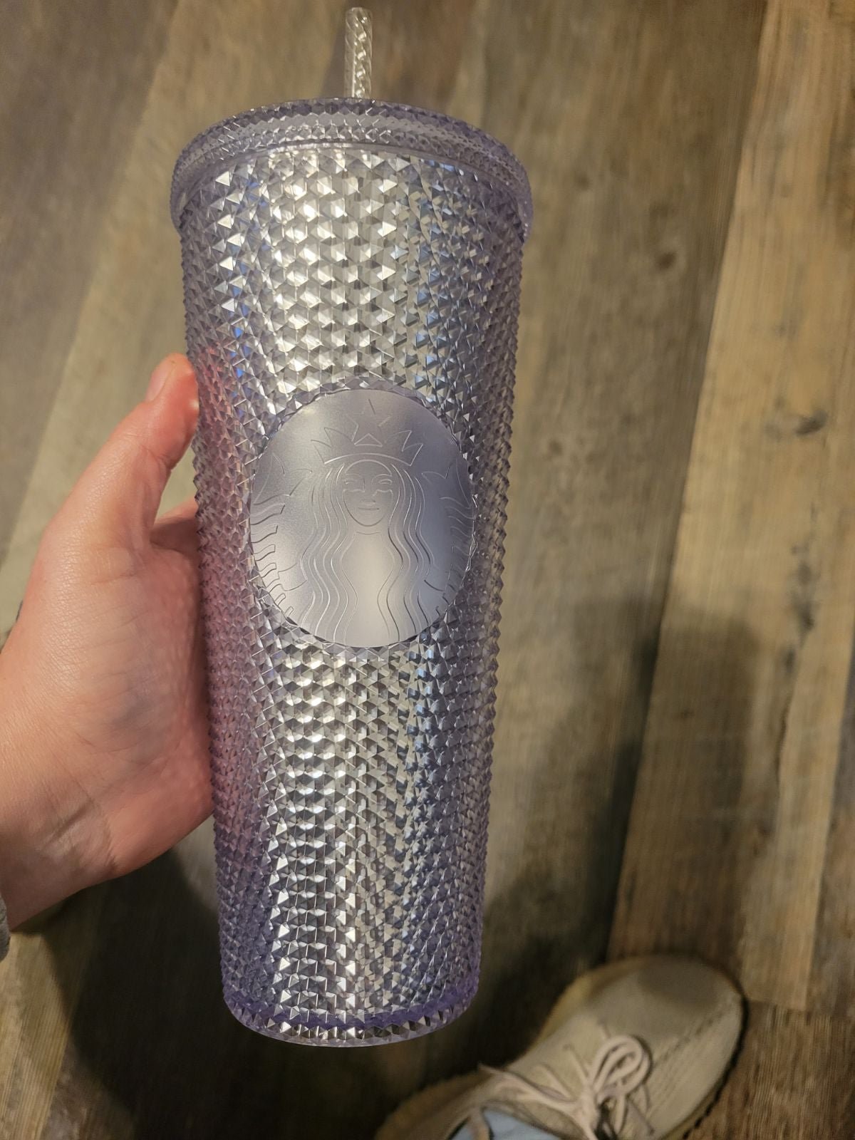 Starbucks studded tumbler silver platinum