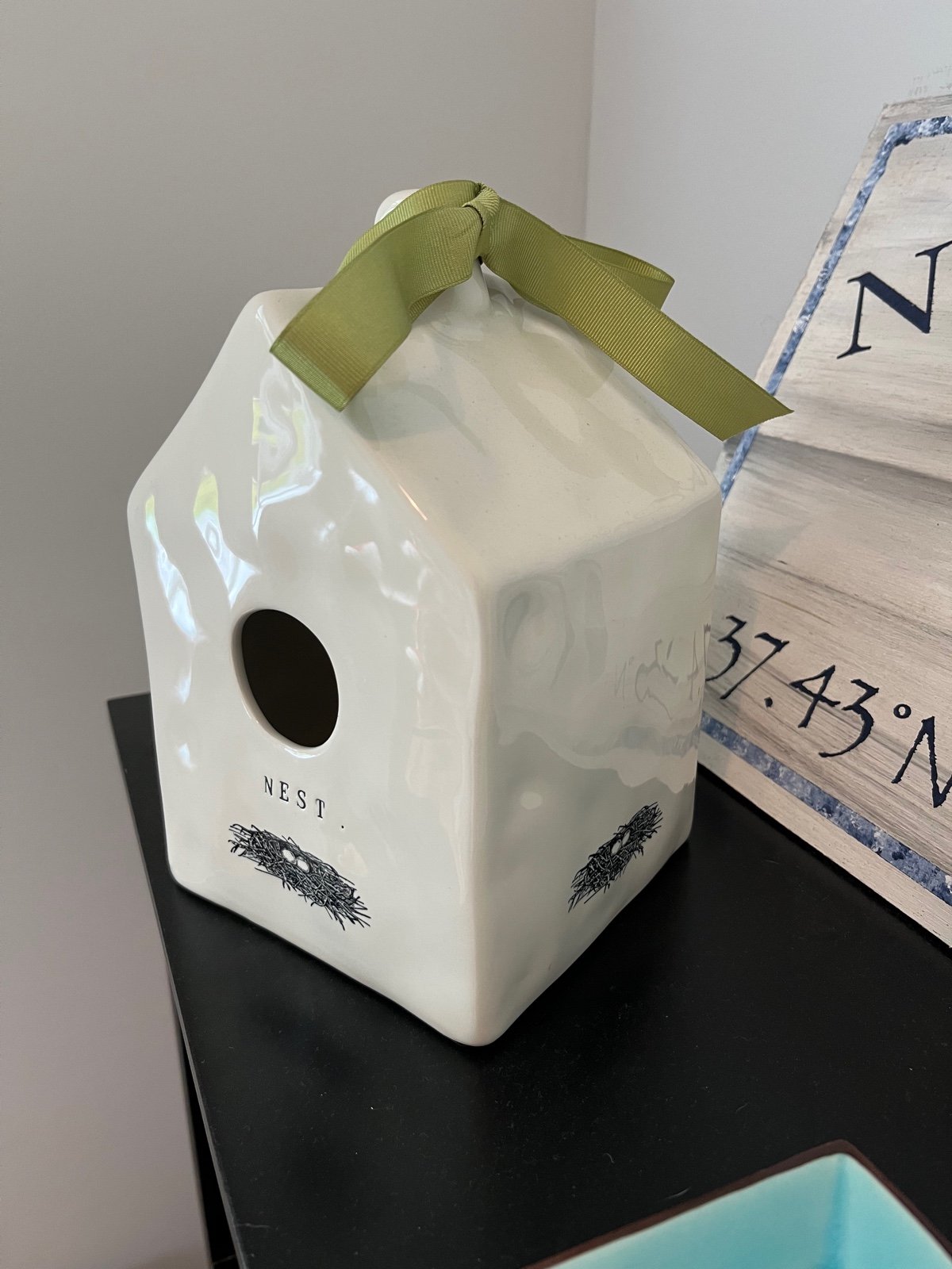 Rae Dunn Nest Bird House M Stamped