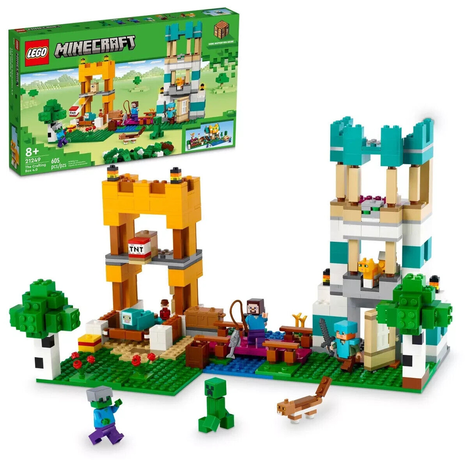 NEW LEGO Minecraft The Crafting Box 4.0 21249 Fortress Cat House Factory Sealed
