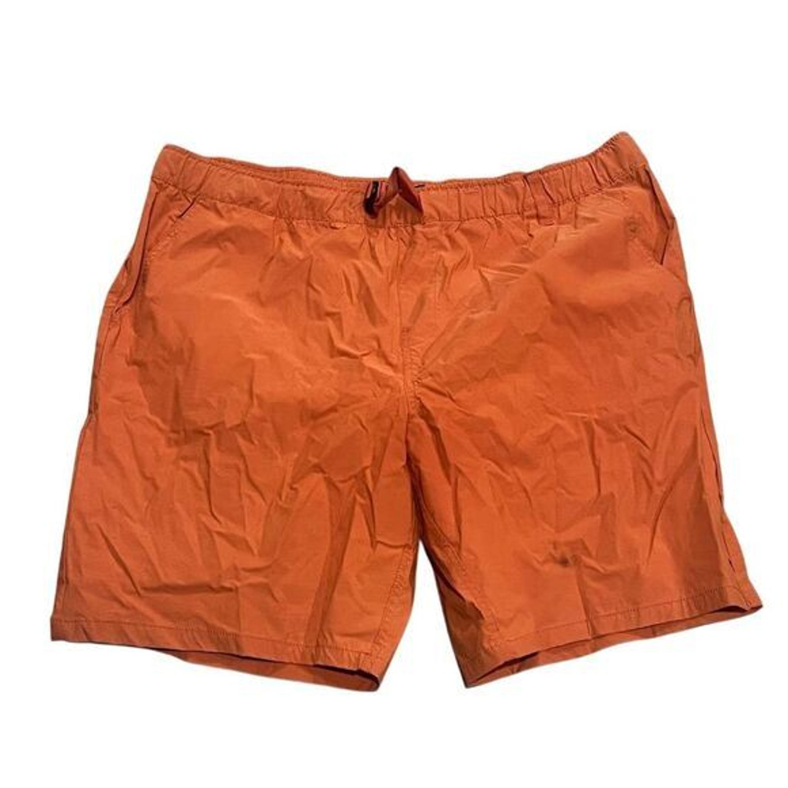 Brixton Men's 2XL Orange Nylon Relaxed Fit Casual Shorts Elastic Waistband