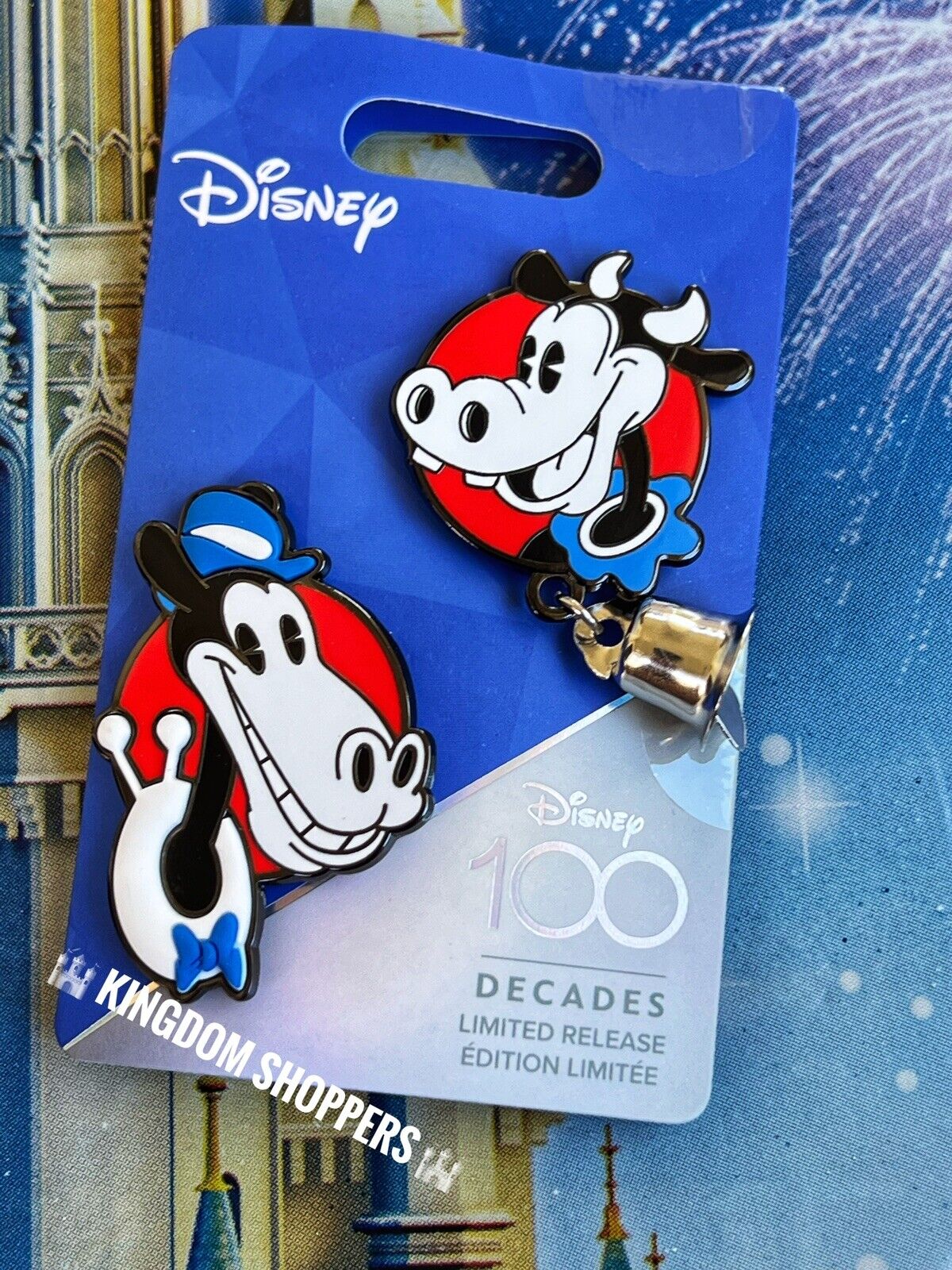 2023 Disney Parks Decades 100 Years 1Clarabelle Cow & Horace Horsecollar Pin LR