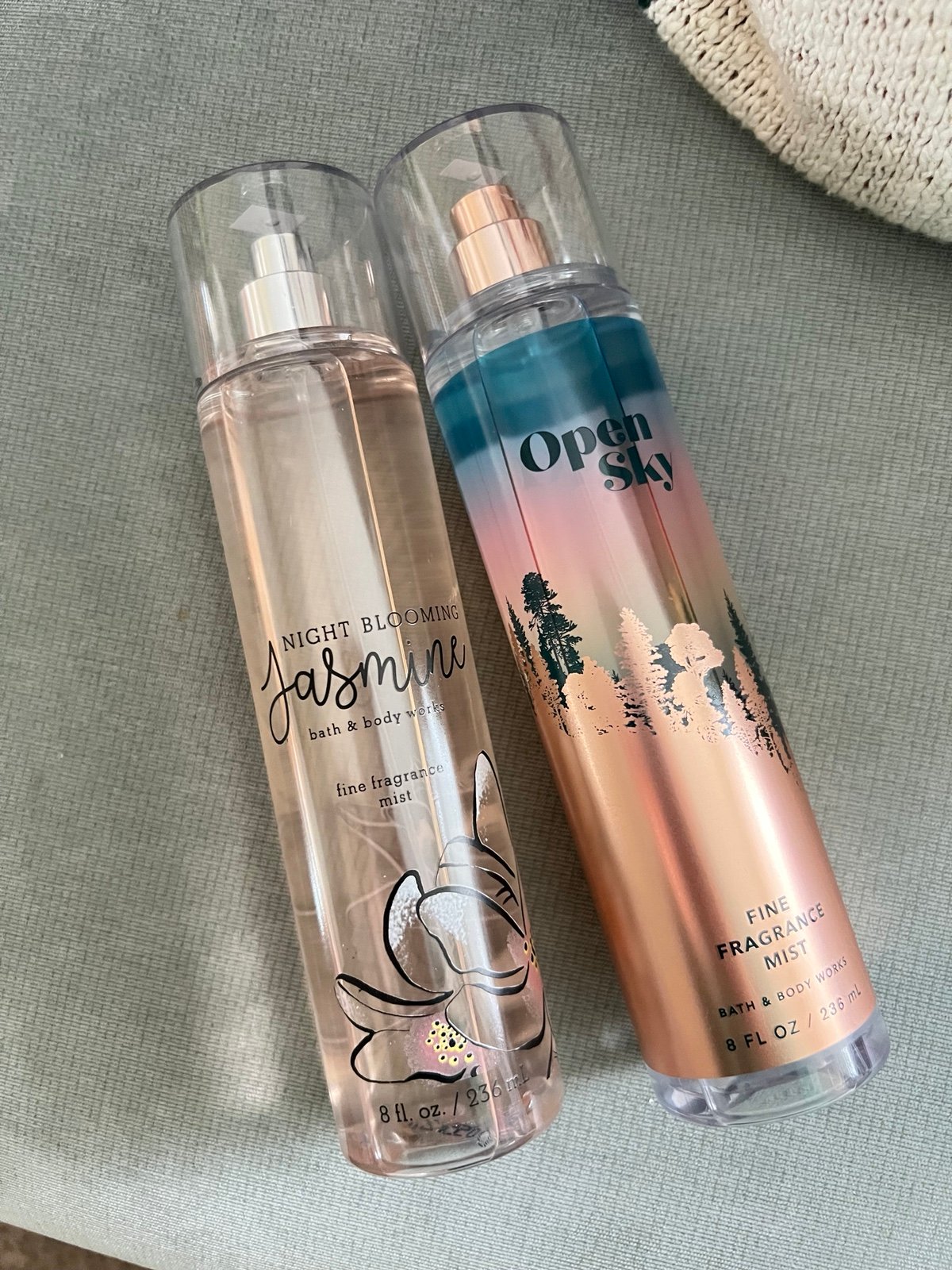 2x Bath and Body Works Open sky, Night Blooming Jasmine Fragrance Mists