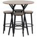 5-Piece Bar Table and Chairs Set, Space Saving Dining Table with 4 Stools