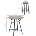 5-Piece Bar Table and Chairs Set, Space Saving Dining Table with 4 Stools