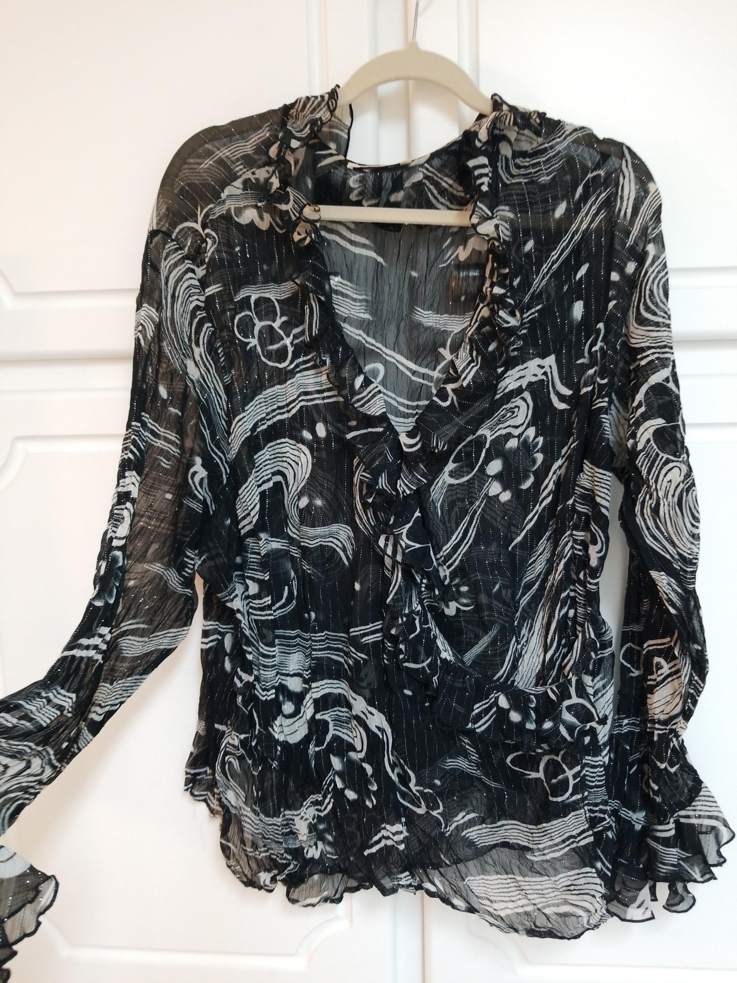KAELYN MAXX 2 GEORGETTE RUFFLED BLOUSE