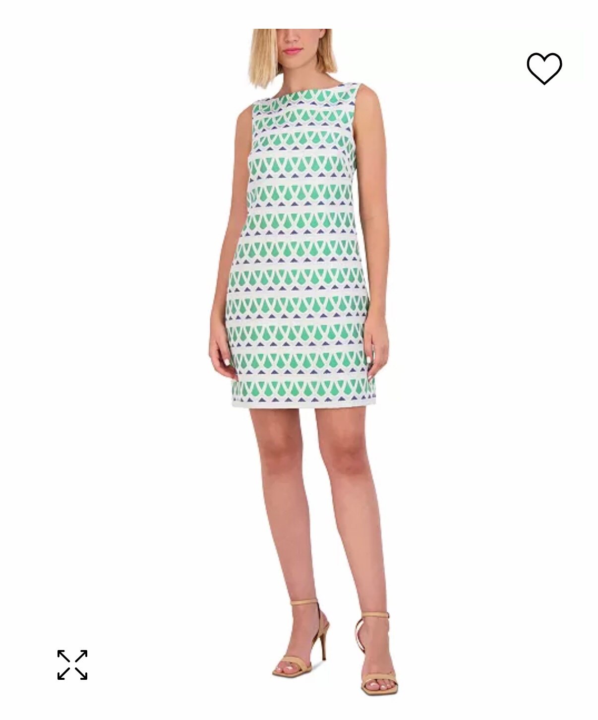 VINCE CAMUTO Printed Sleeveless Shift Dress