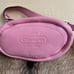COACH Rugby Stripe Pink Leather Bleeker Duffle Crossbody Shoulder Bag F13357