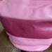 COACH Rugby Stripe Pink Leather Bleeker Duffle Crossbody Shoulder Bag F13357