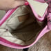 COACH Rugby Stripe Pink Leather Bleeker Duffle Crossbody Shoulder Bag F13357