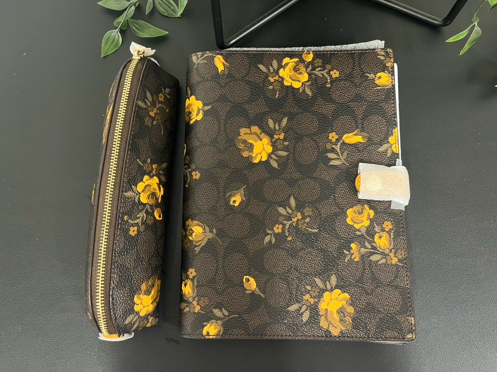 Coach floral notebook & pencil case