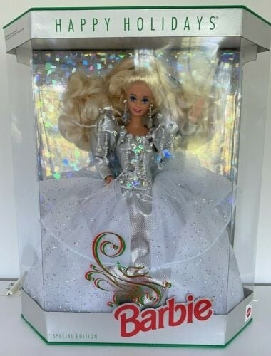 Mattel Happy Holidays Barbie Doll 1992