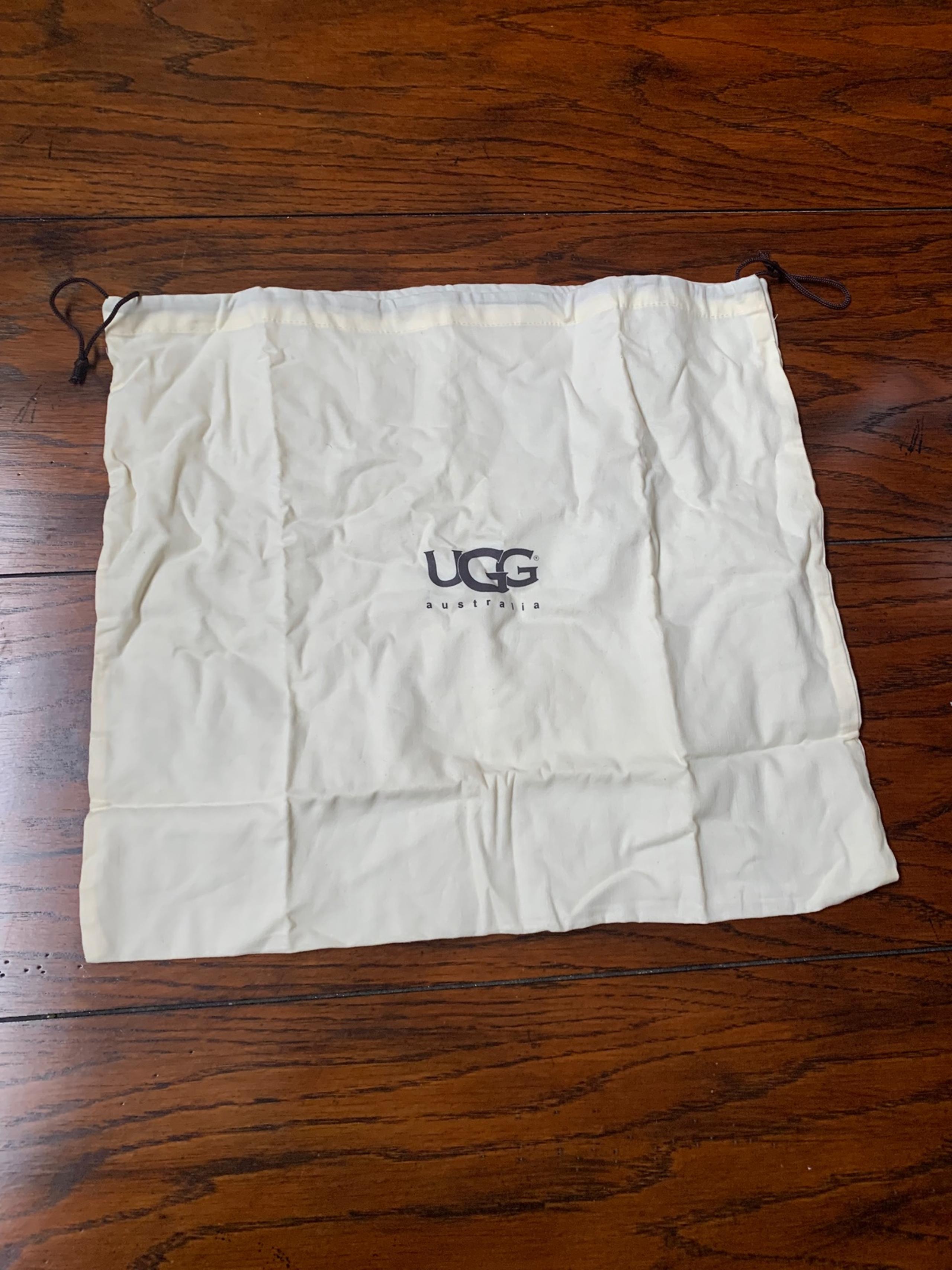 UGG Uggs AUSTRALIA Cotton Dust Bag authentic drawstring purse tote shoe storage