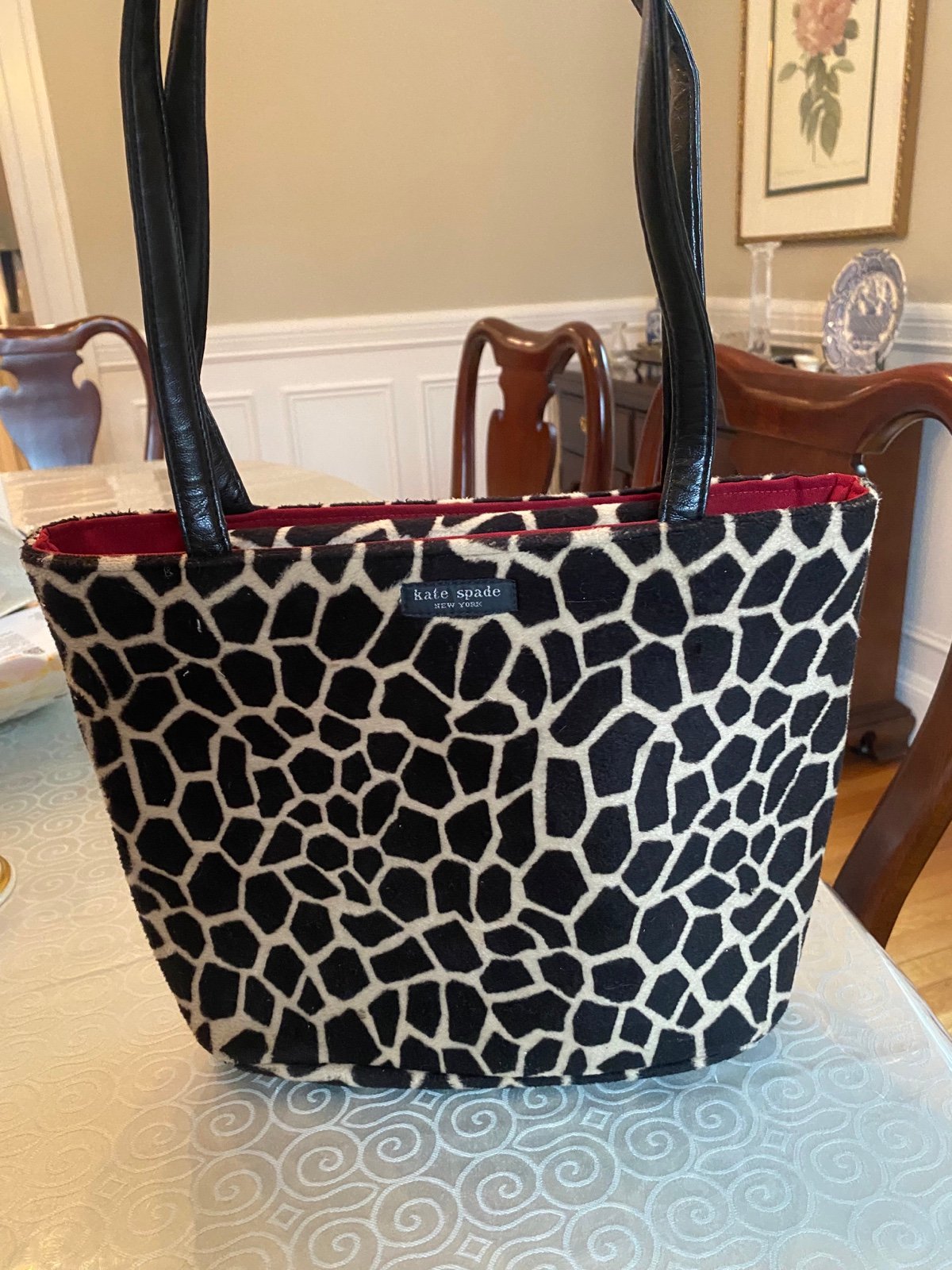 Vintage Giraffe Print Kate Spade Bag
