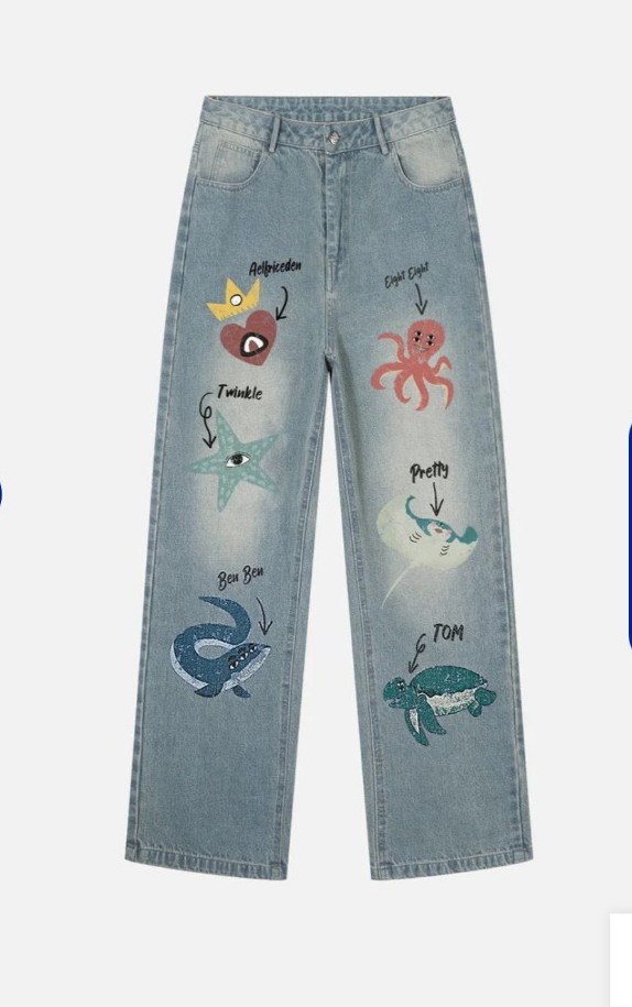 Aelfric Eden Sea Animal Print Jeans. Size 30. NWT