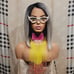 Salt and pepper gray black bob wig