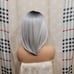 Salt and pepper gray black bob wig