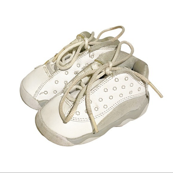 Jordan 13 Retro Low Toddler's Shoe Size 4C White Pure Platinum 310813 100 Kids