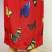 J.Crew Collection Monarch Butterfly Skirt Sz 2 Poppy Red Silk Linen Pencil