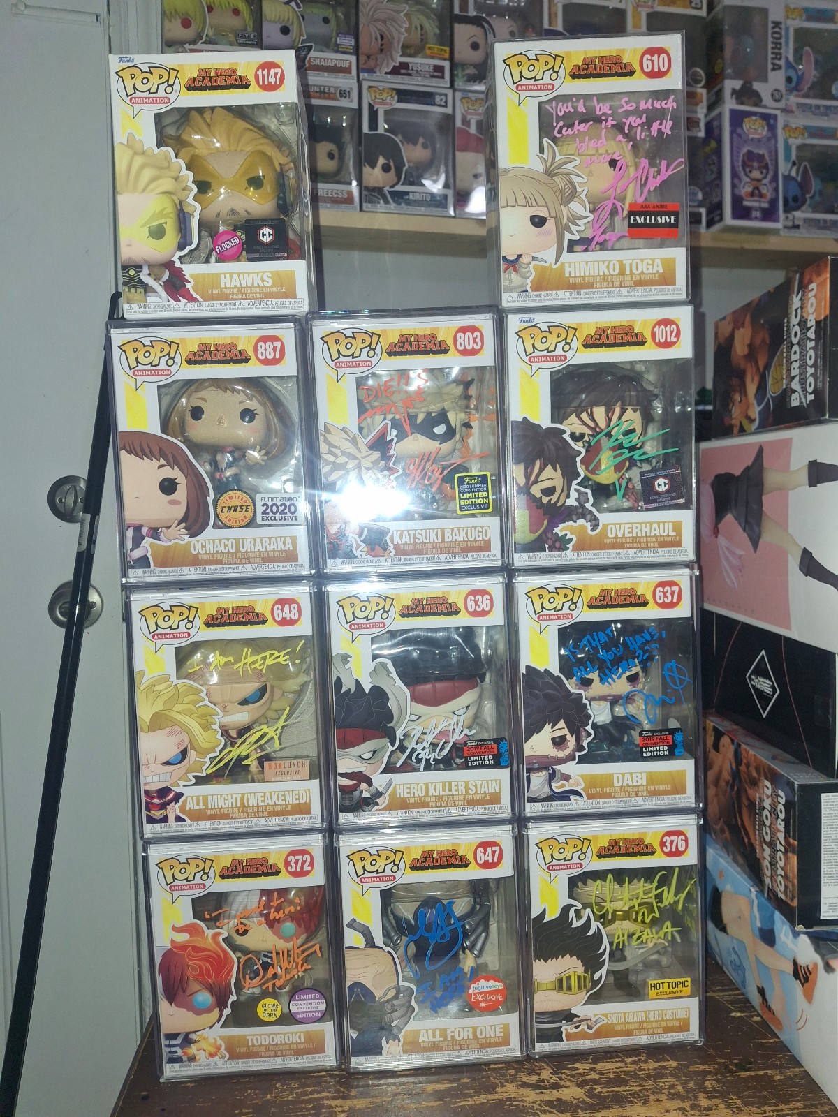 My hero Academia Funko Pop autograph