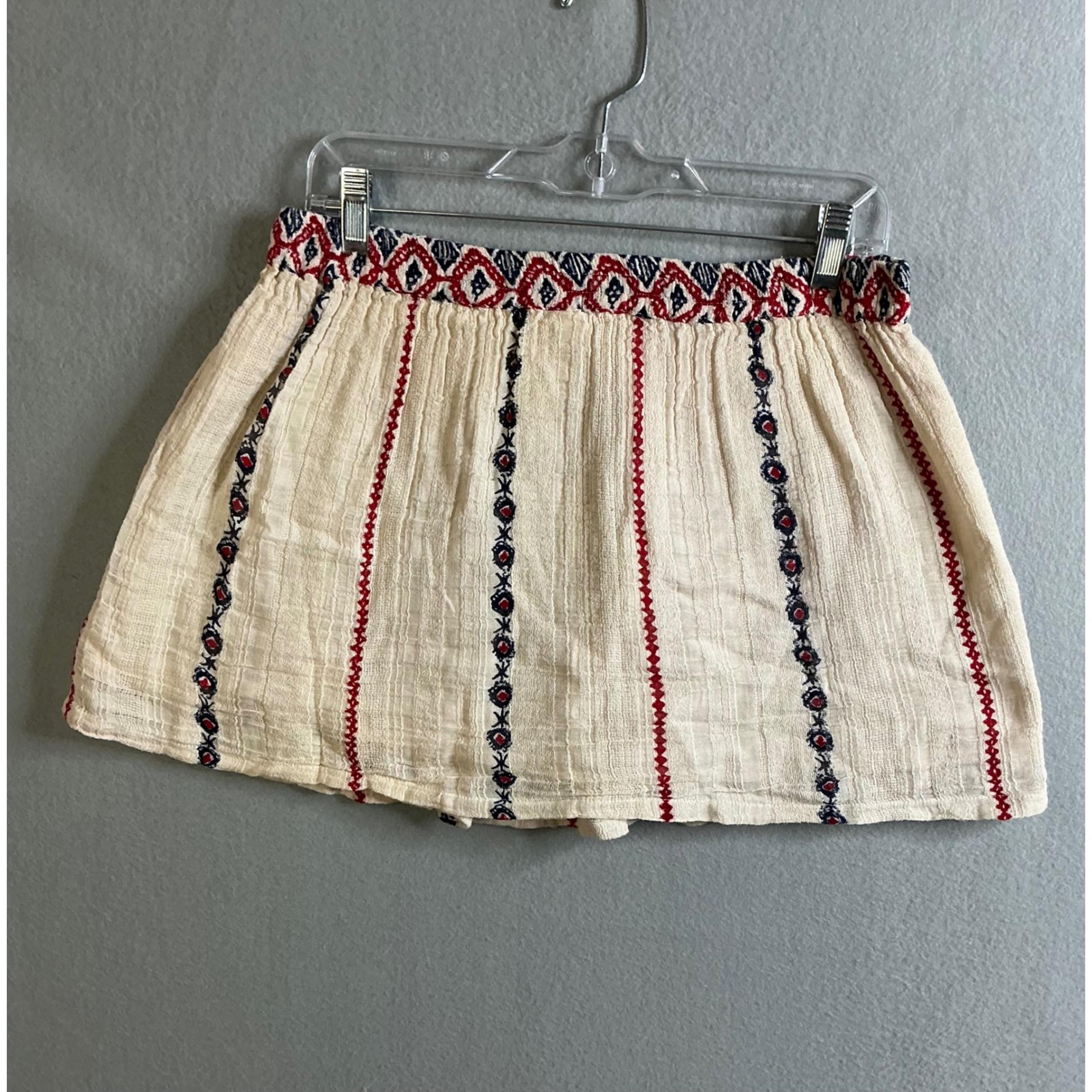 RAGA Skirt Women's Small Embroidered Mini Skirt Bohemian Festival Casual NWT