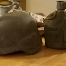 Vintage Vietnam pasgt combat military helmet